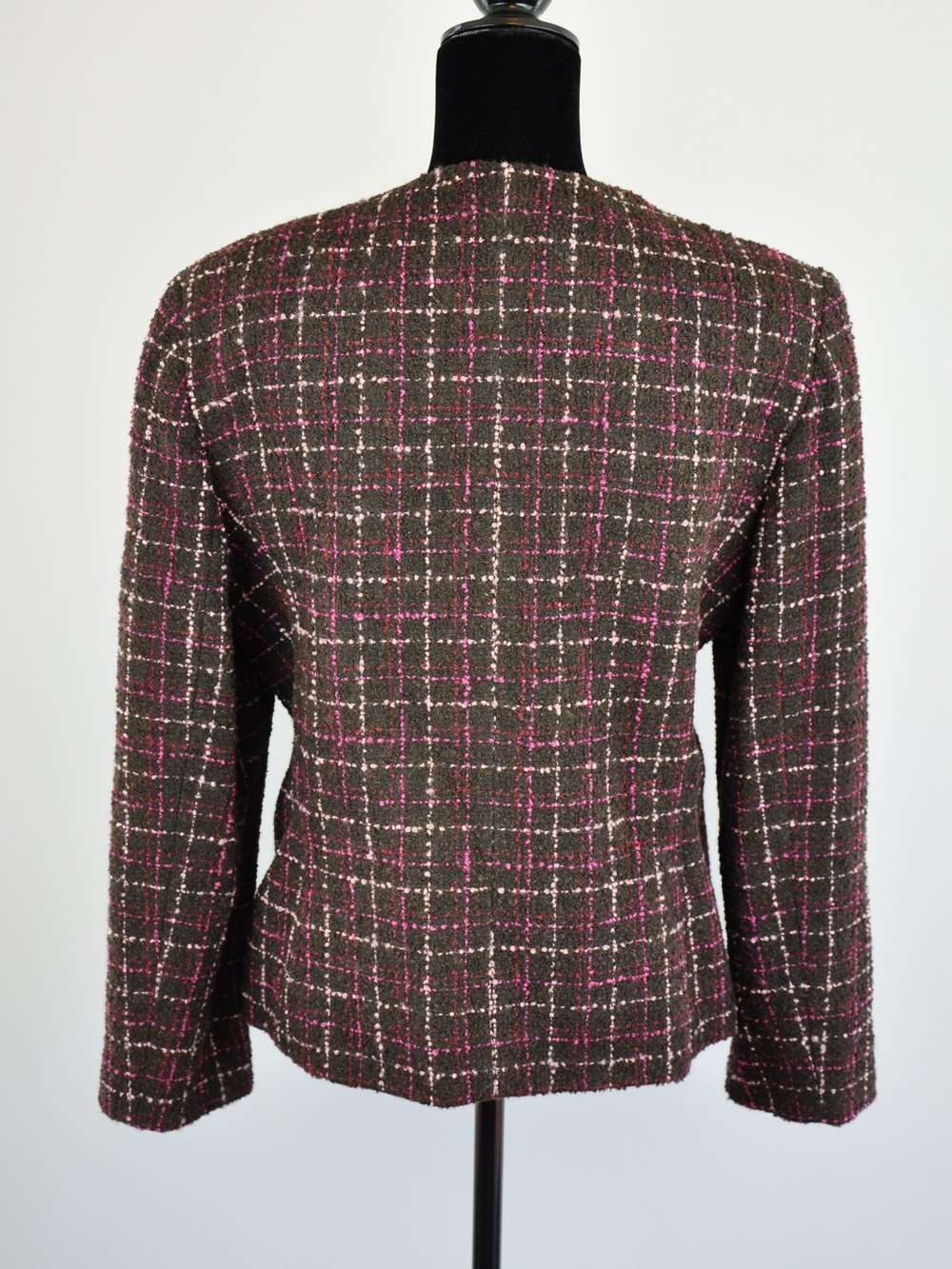 Kasper & Co ASL Womens 14 Nubby Wool Blend Tweed Boucle Blazer Jacket Career - Picture 3 of 7